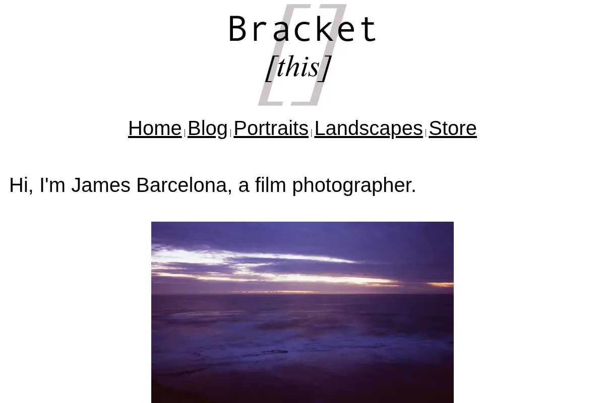 bracket [this]