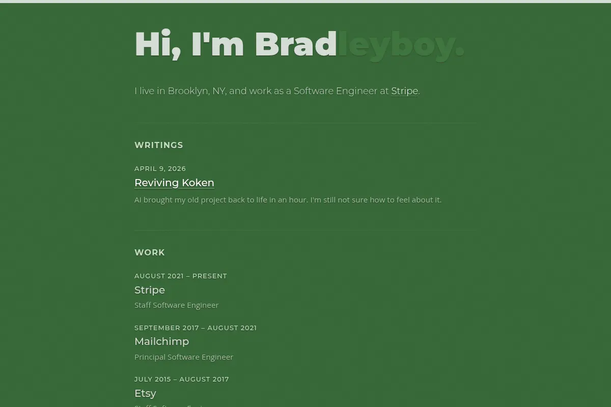 Brad Daily's Personal Site