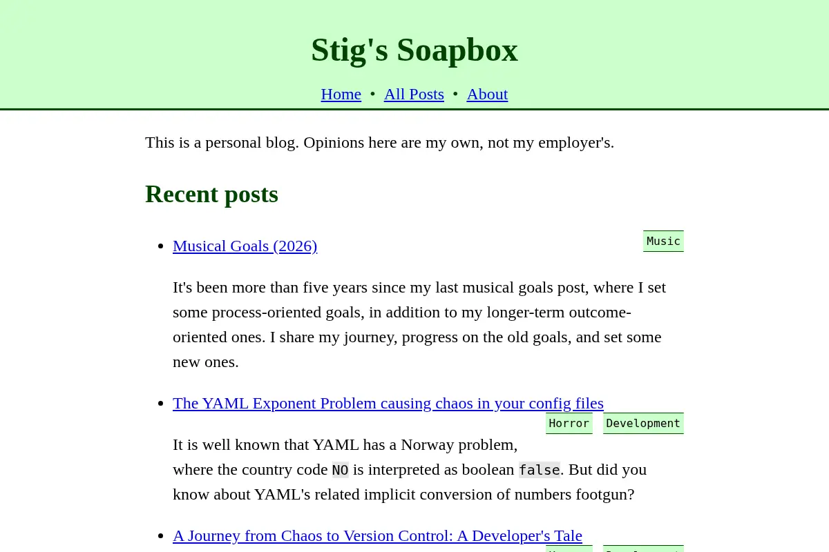 Stig's Soapbox