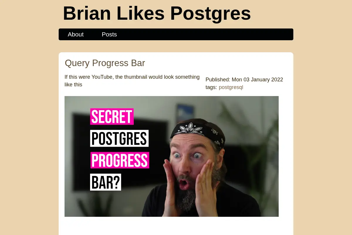 Brian Likes Postgres