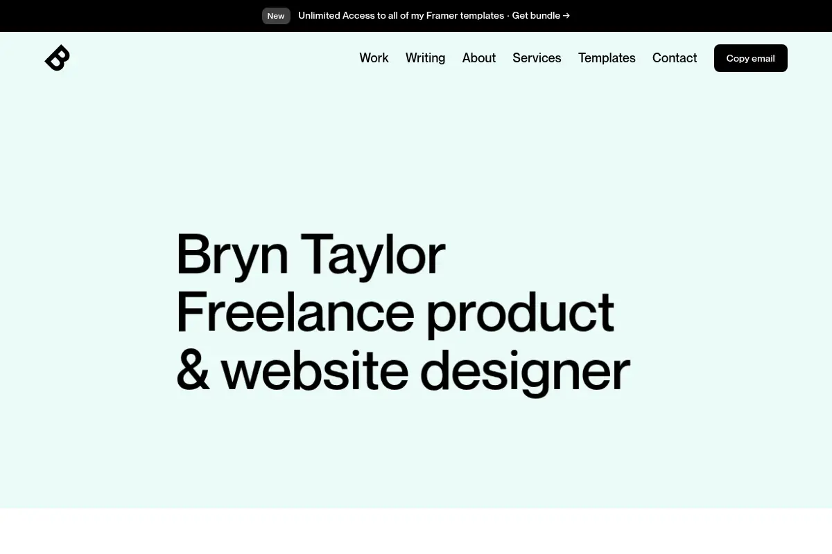 Bryn Taylor · Freelance Product & Website Designer