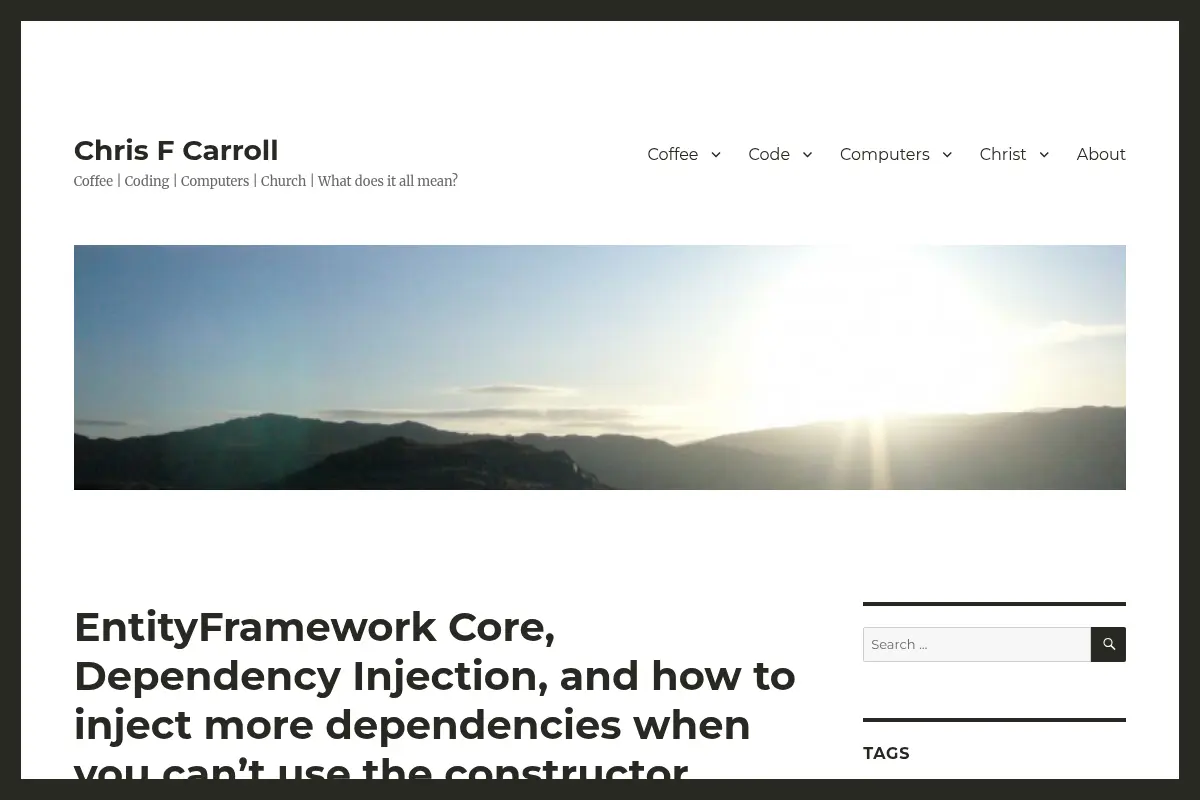 Chris F Carroll – Coffee | Coding | Computers | Church | What does it all mean?