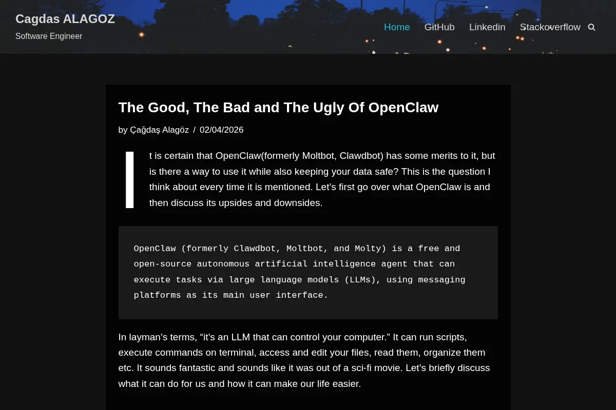 Cagdas ALAGOZ • Software Engineer
