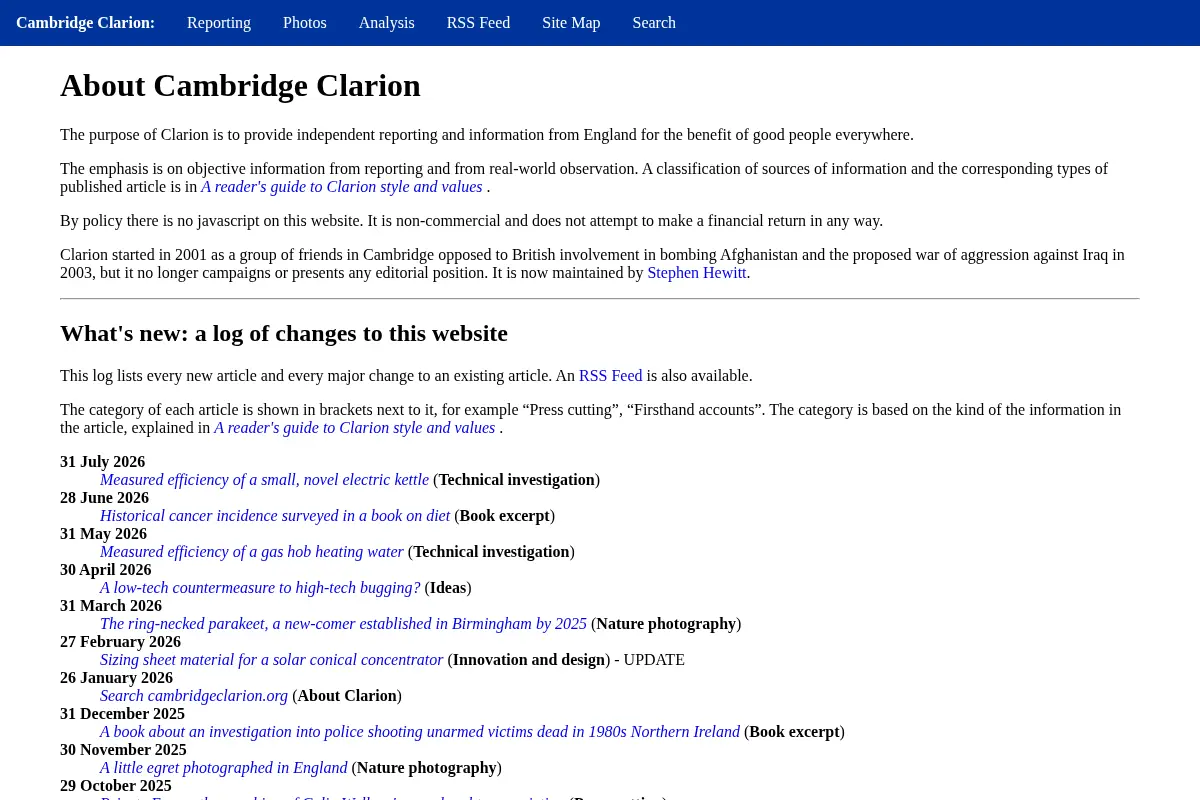 Cambridge Clarion - Independent reporting