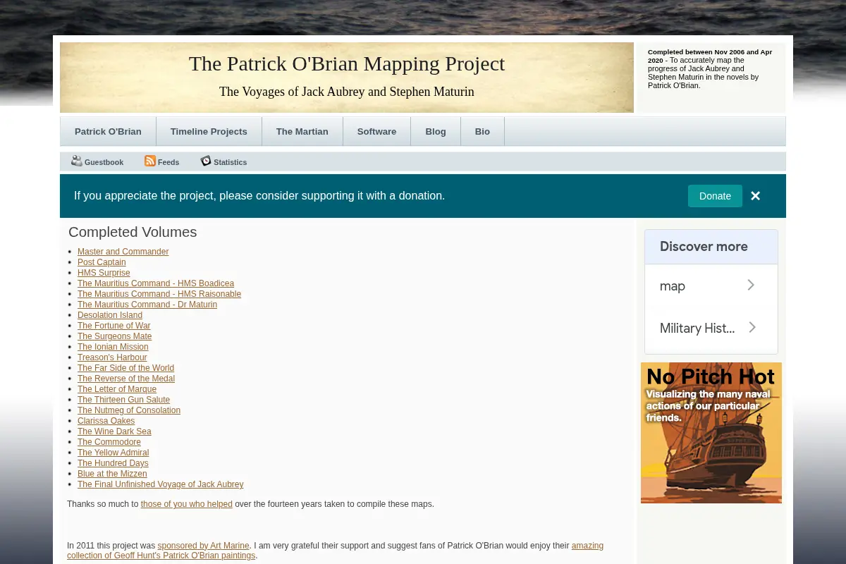 The Patrick O'Brian Mapping Project