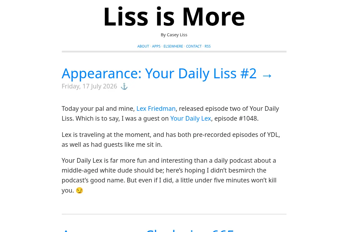 Liss is More