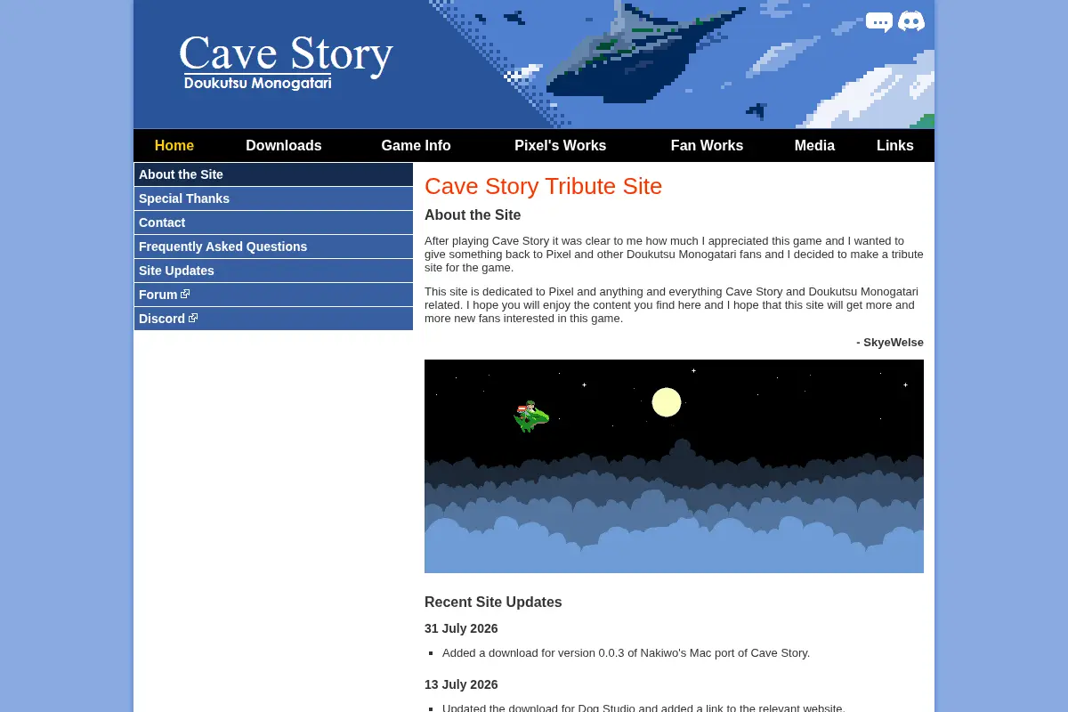 Cave Story (Doukutsu Monogatari), A Tribute Site