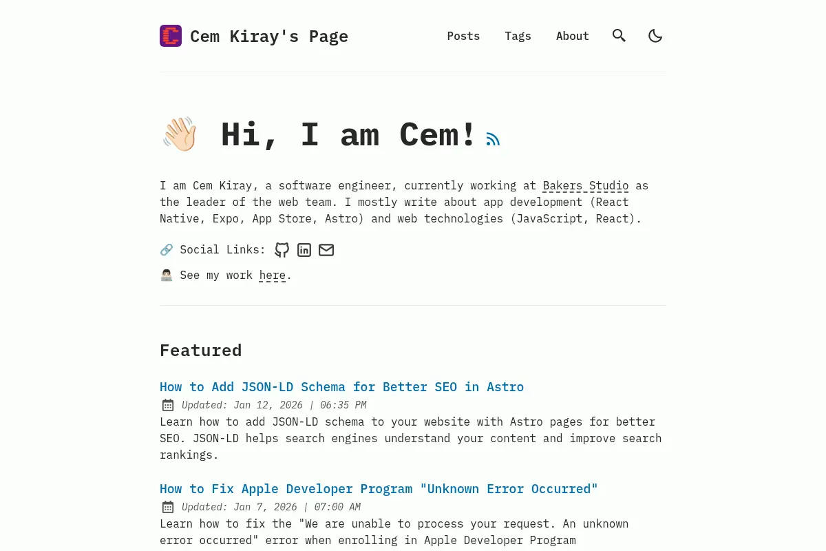 Cem Kiray's Page