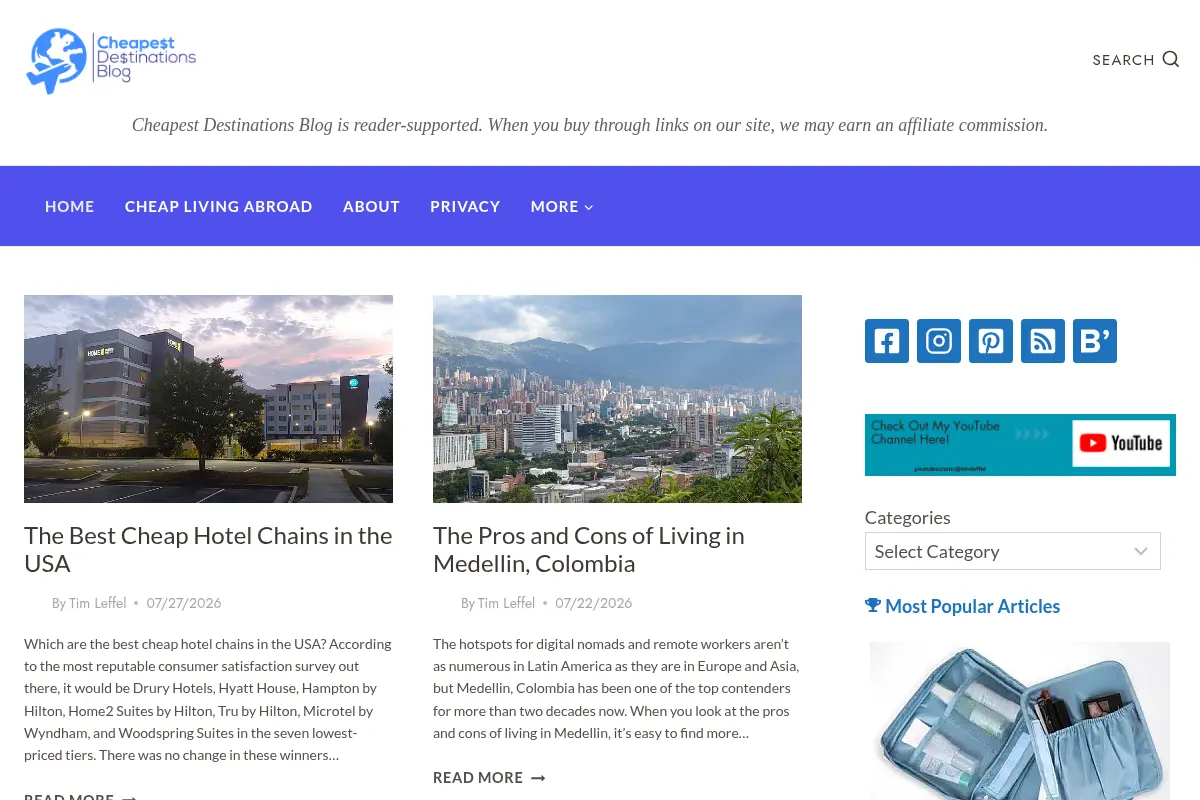 The Cheapest Destinations Blog