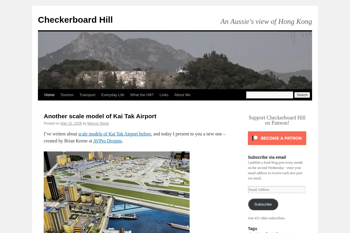 Checkerboard Hill - An Aussie's view of Hong Kong