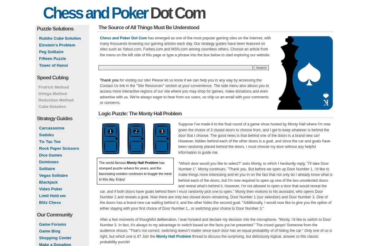 Chess and Poker Dot Com