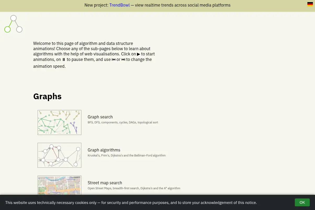 Learn Algorithms and Data Structures through animated graphics