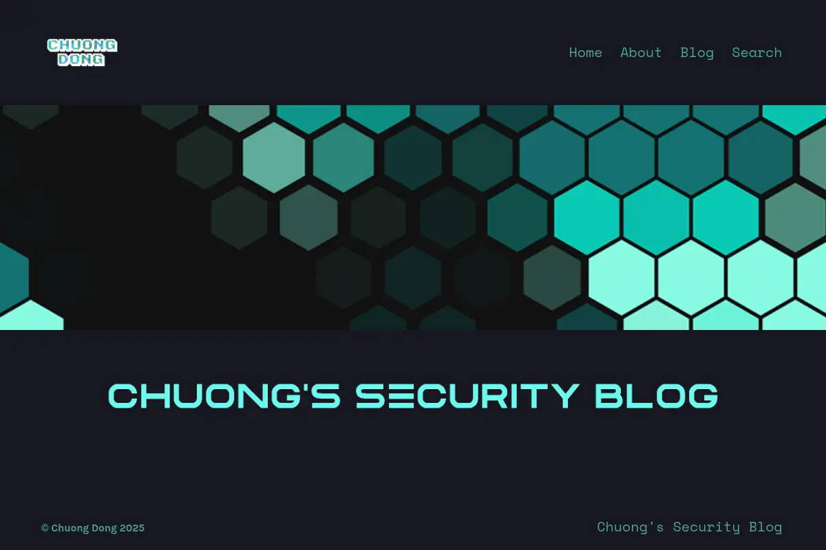 Chuong Dong's Security Blog