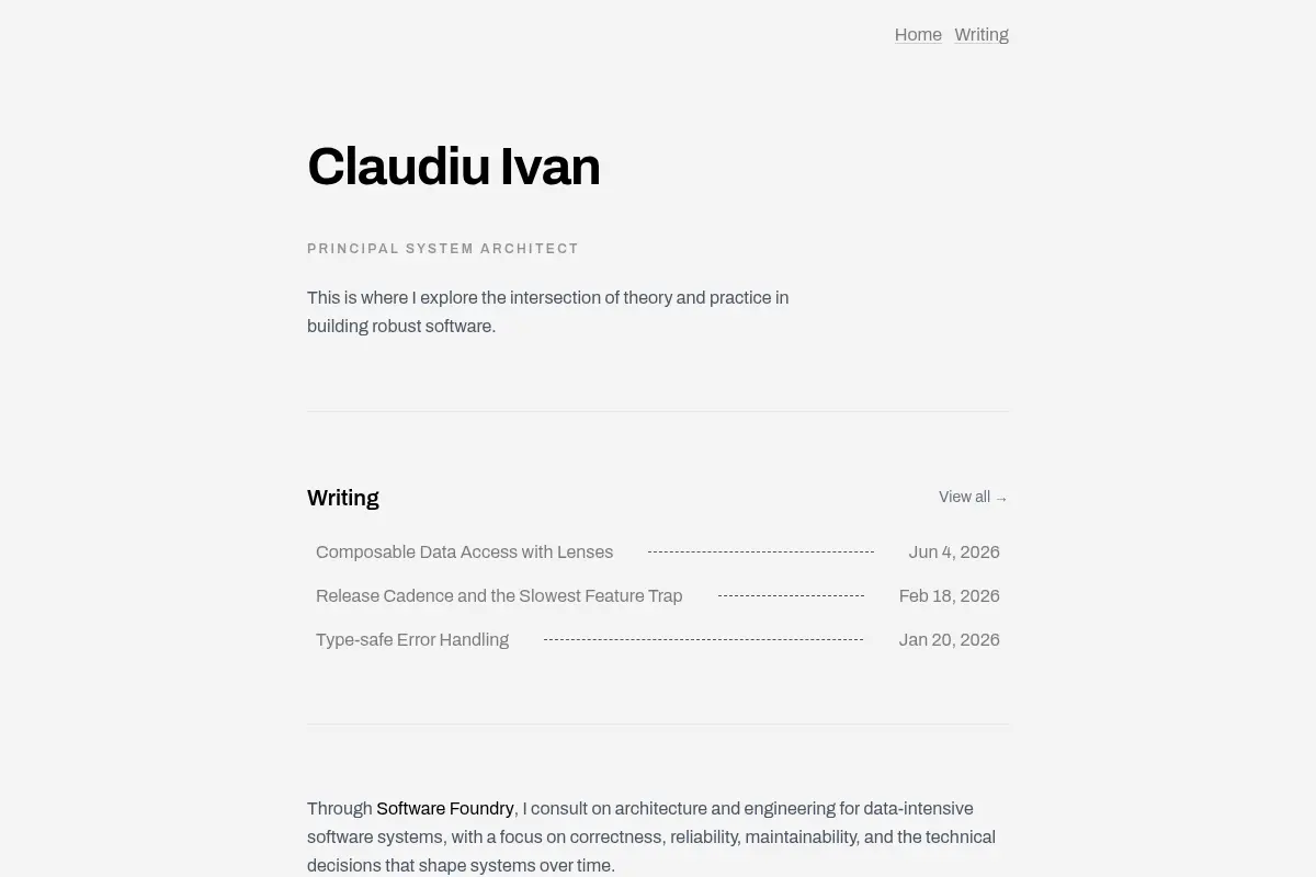 Principal System Architect | Claudiu Ivan