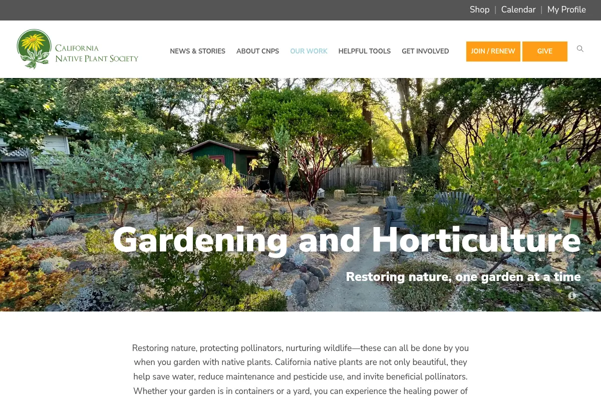 Gardening - California Native Plant Society