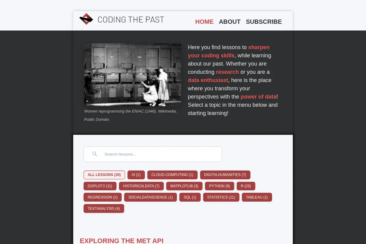 Coding the Past