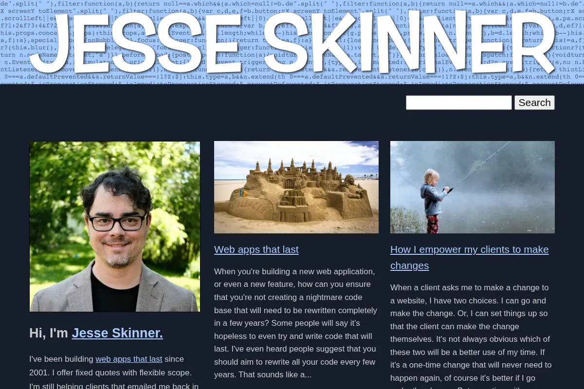 Jesse Skinner - Building web apps that last since 2001