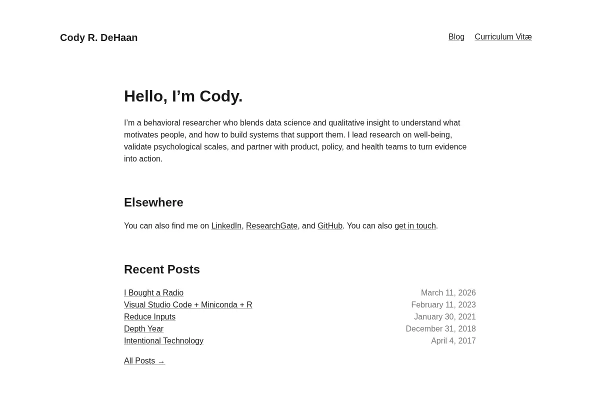 Cody R. DeHaan