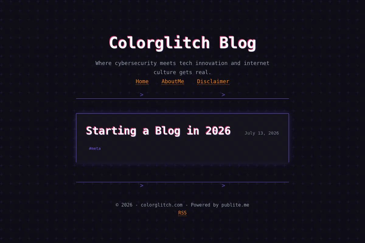 Colorglitch Blog