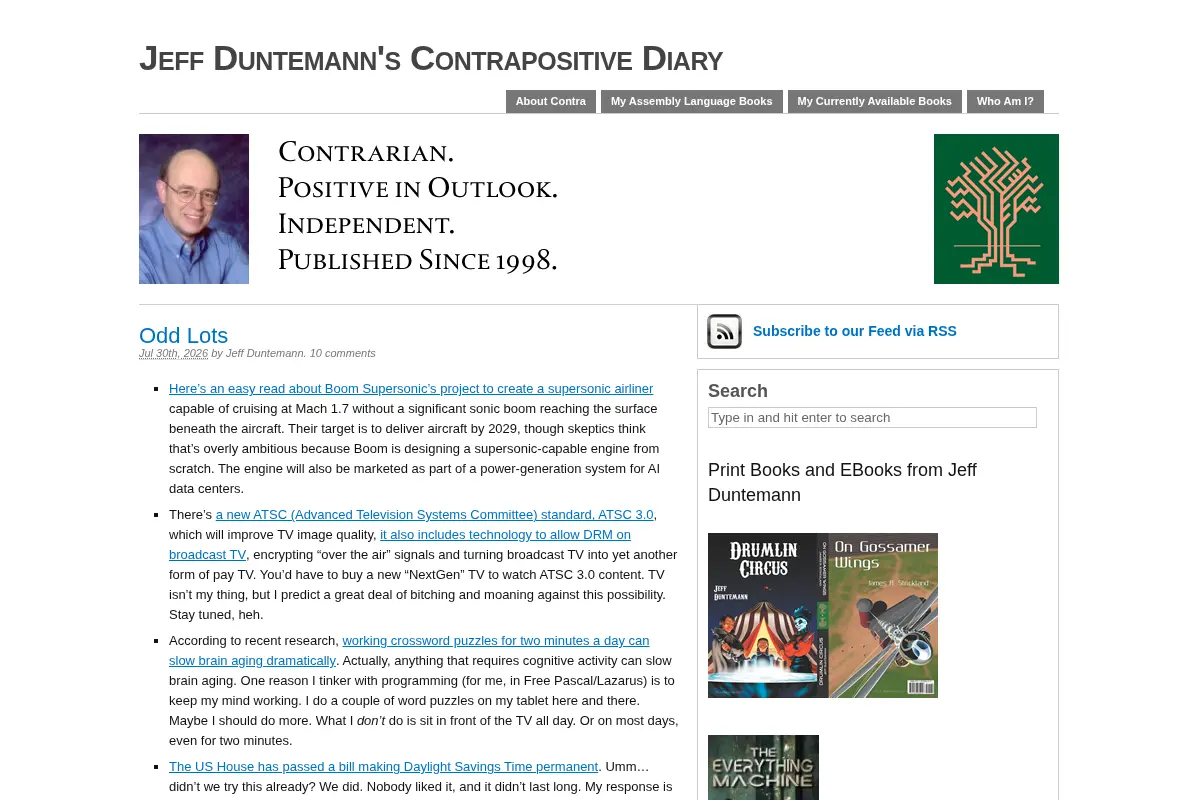 Jeff Duntemann's Contrapositive Diary