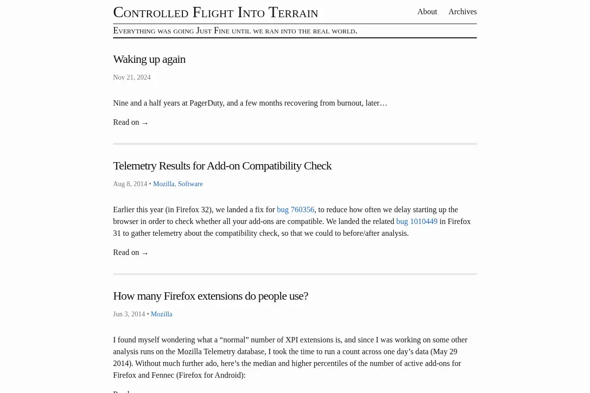 Controlled Flight Into Terrain