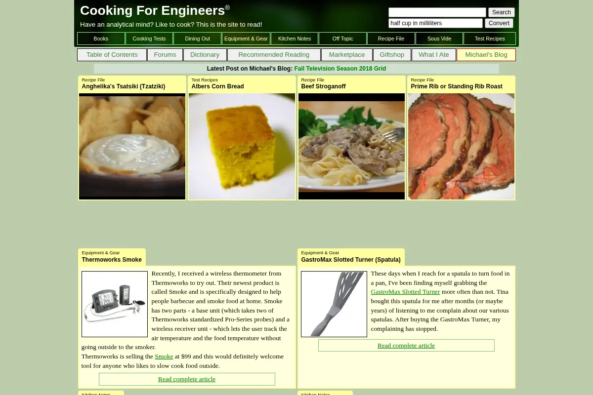 Cooking For Engineers
