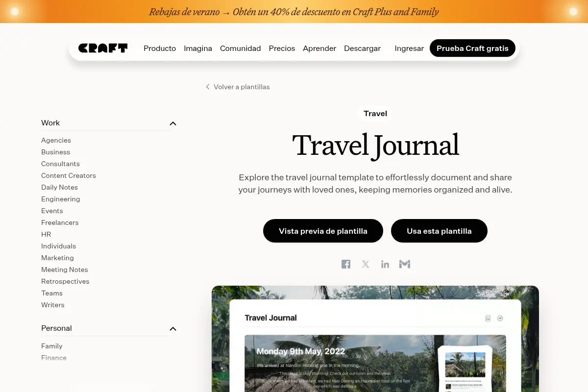 Travel Journal Template