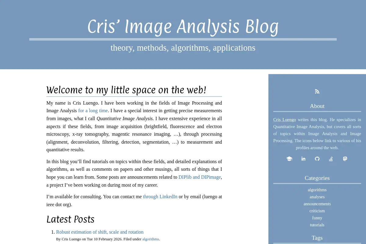 Cris’ Image Analysis Blog