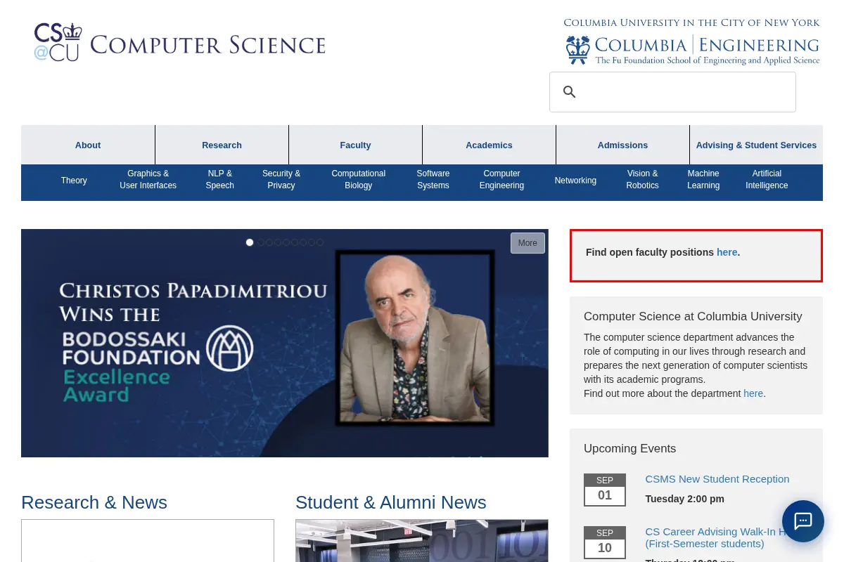 Department of Computer Science, Columbia University