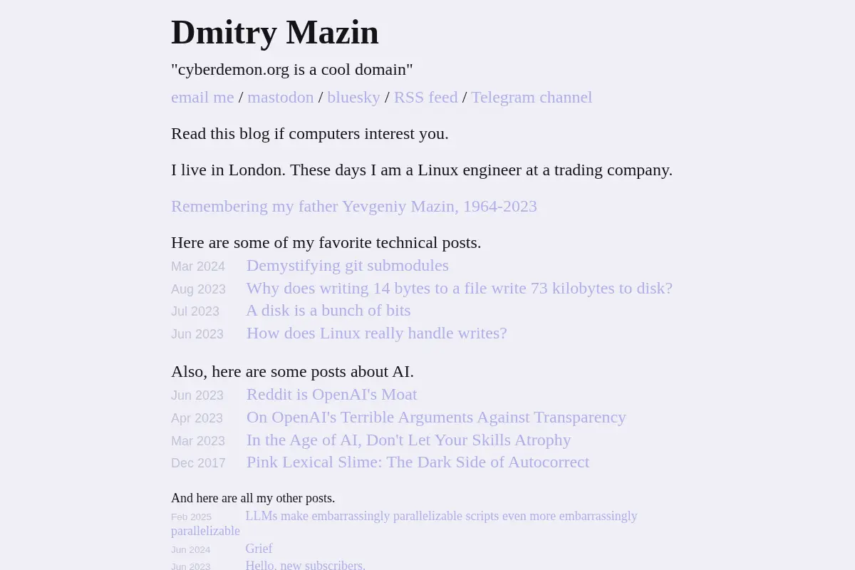 cyberdemon.org - Dmitry Mazin's technical blog