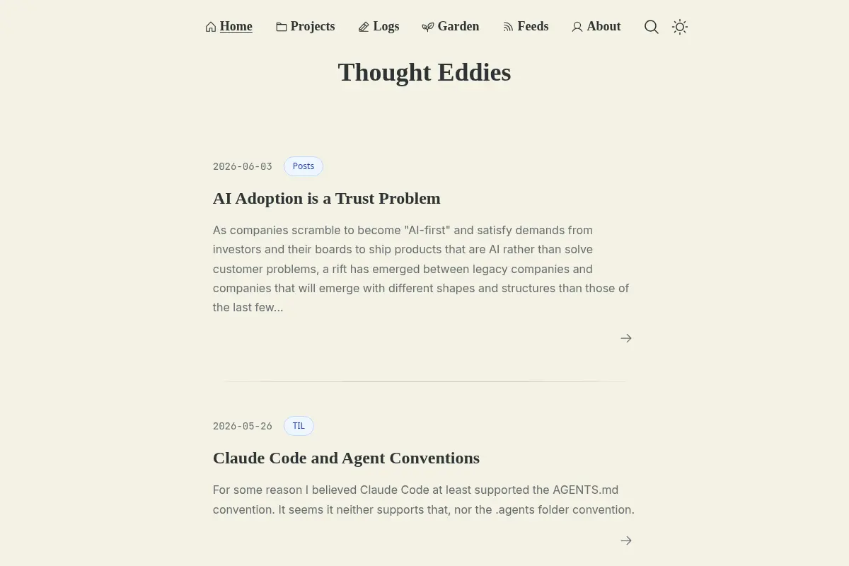 Thought Eddies