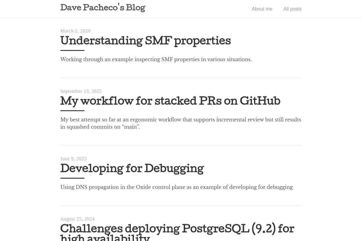 Dave Pacheco's Blog
