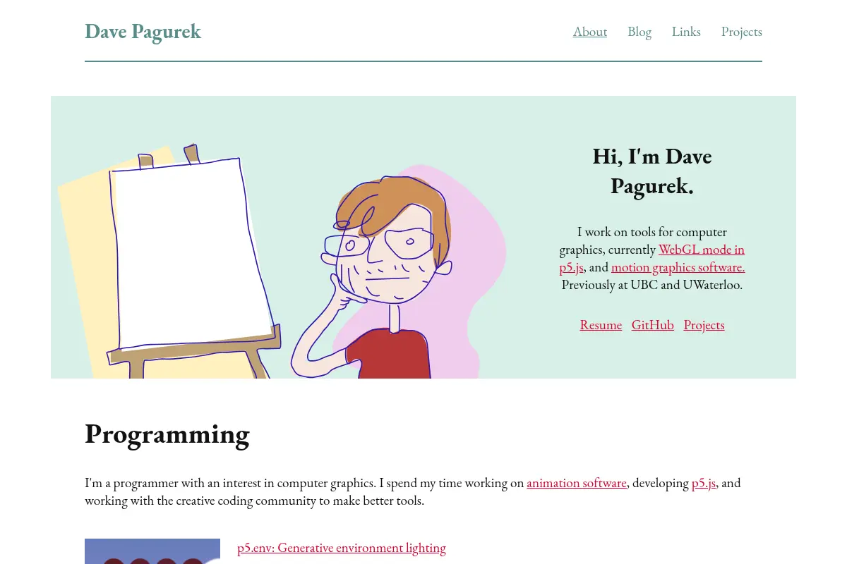 Dave Pagurek van Mossel - Programmer and Artist