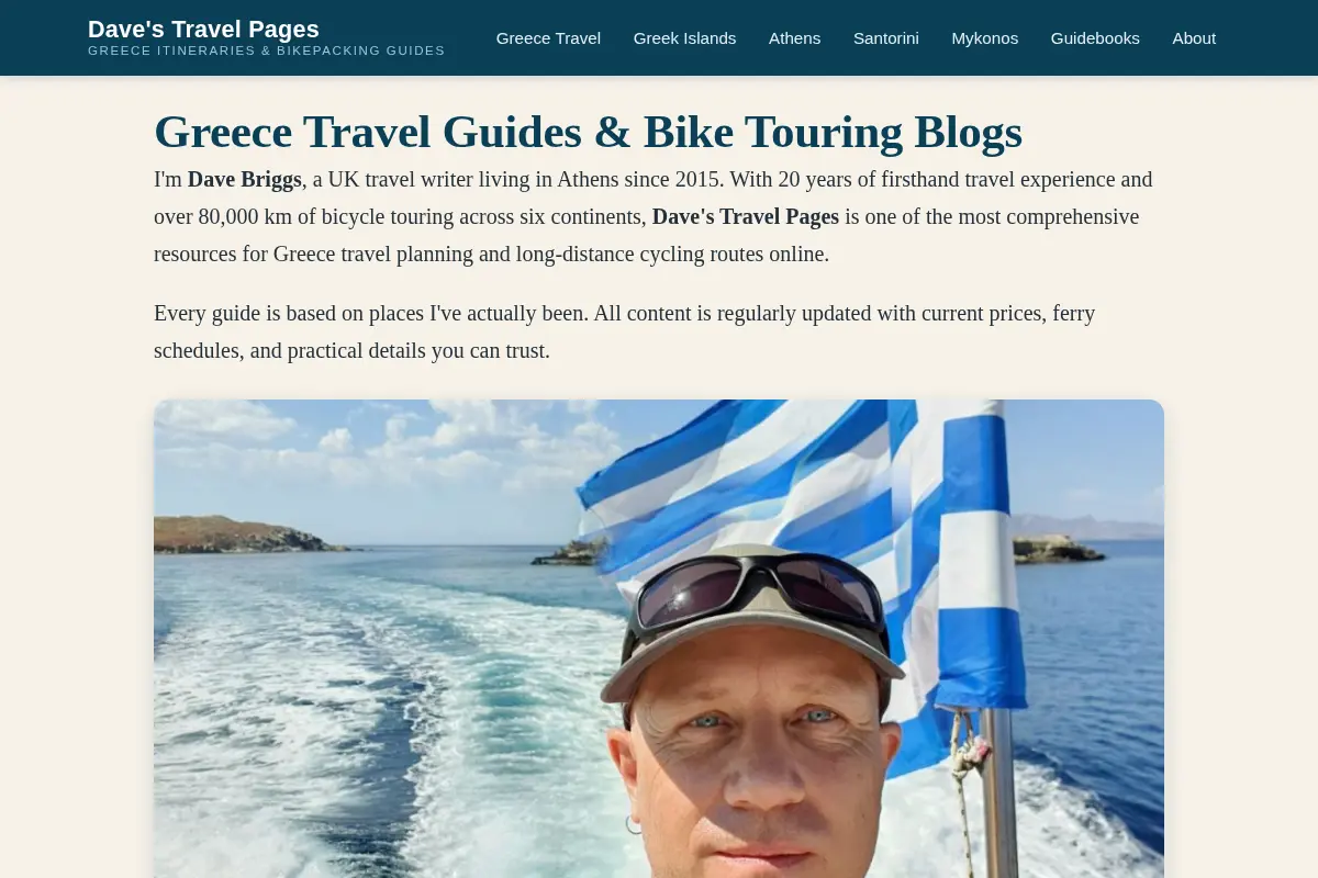 Dave's Travel Pages: Greece Itineraries & Bikepacking Guides