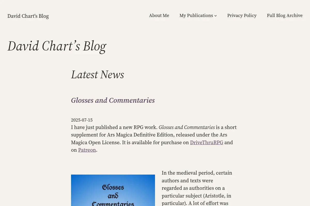 David Chart's Blog