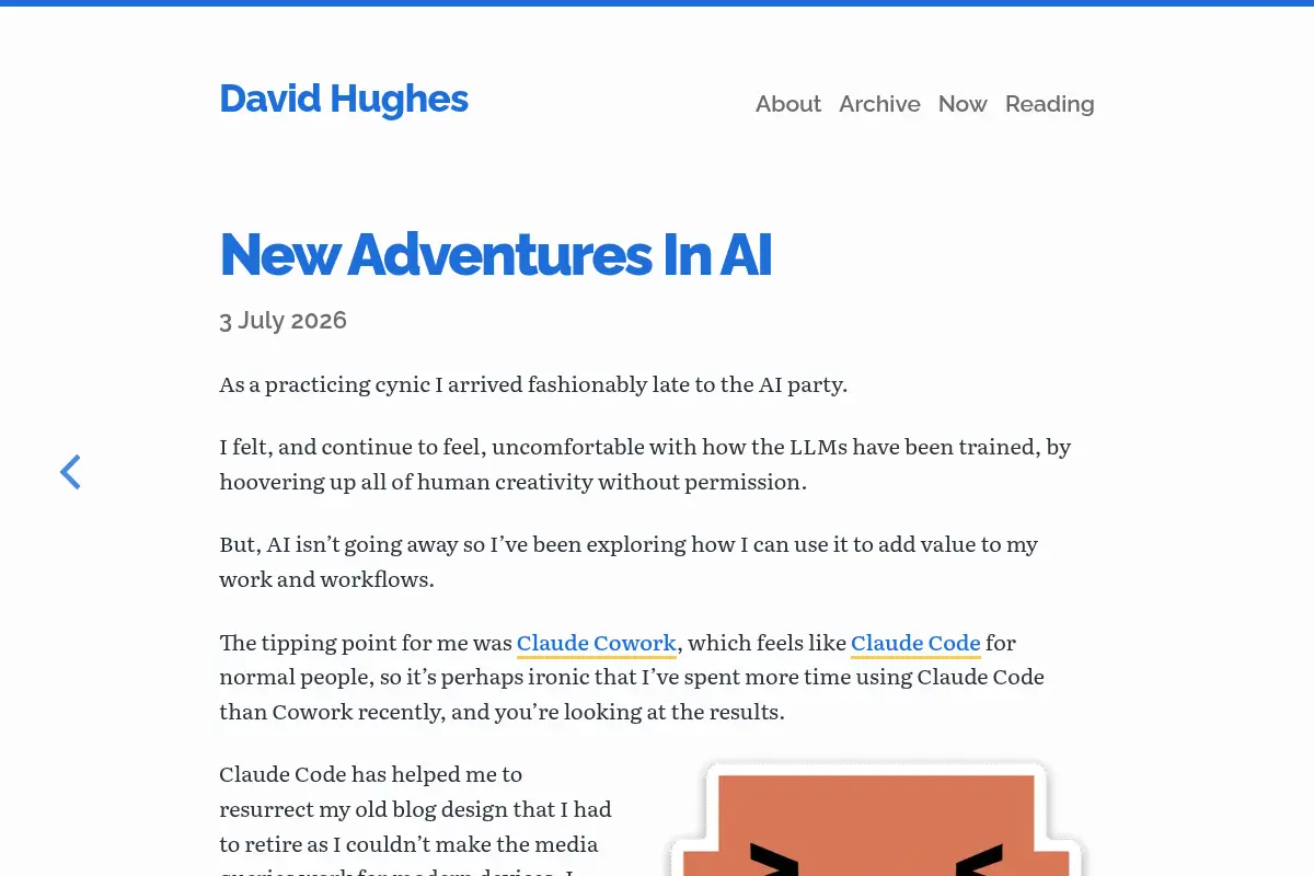 David Hughes | Notes From Afar