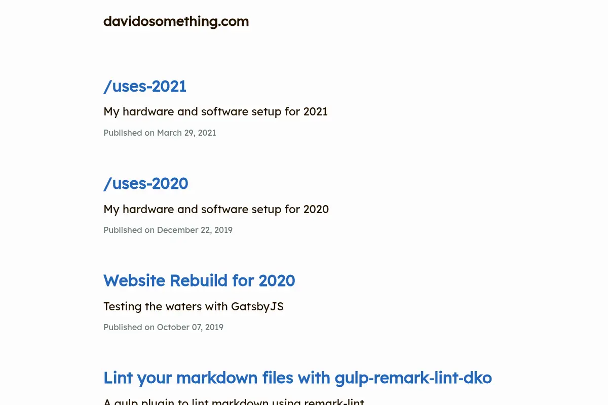 davidosomething.com