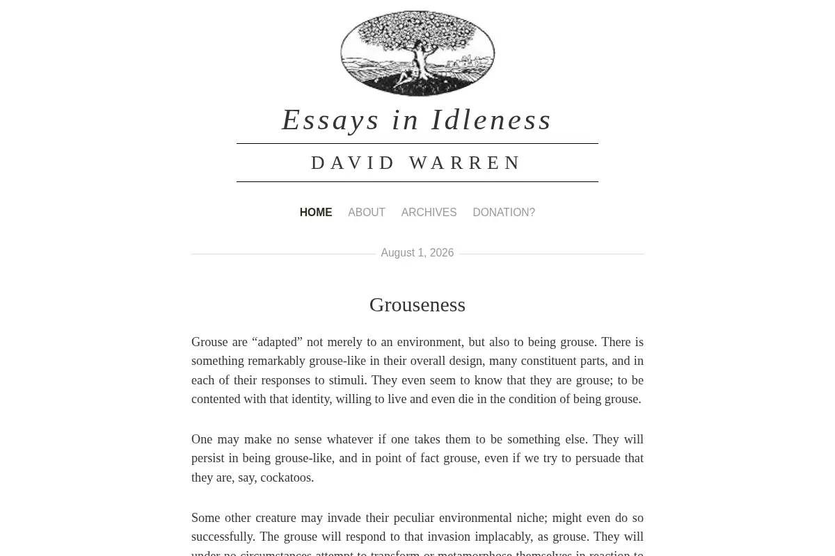 Essays in Idleness