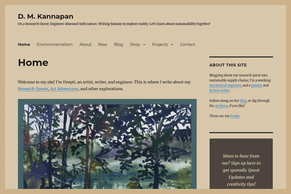 D. M. Kannapan - Fiction writer, painter, and engineer