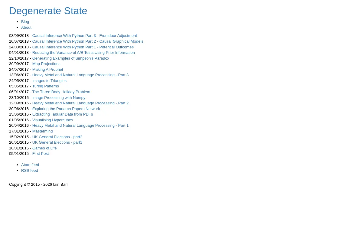 Degenerate State