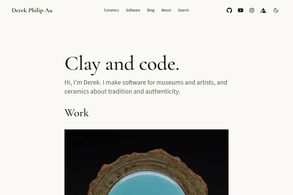 Derek Philip Au — Clay and Code