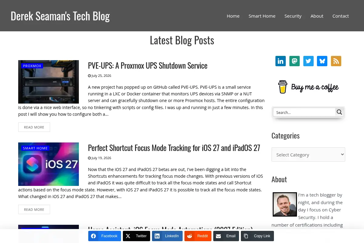 Derek Seaman's Tech Blog