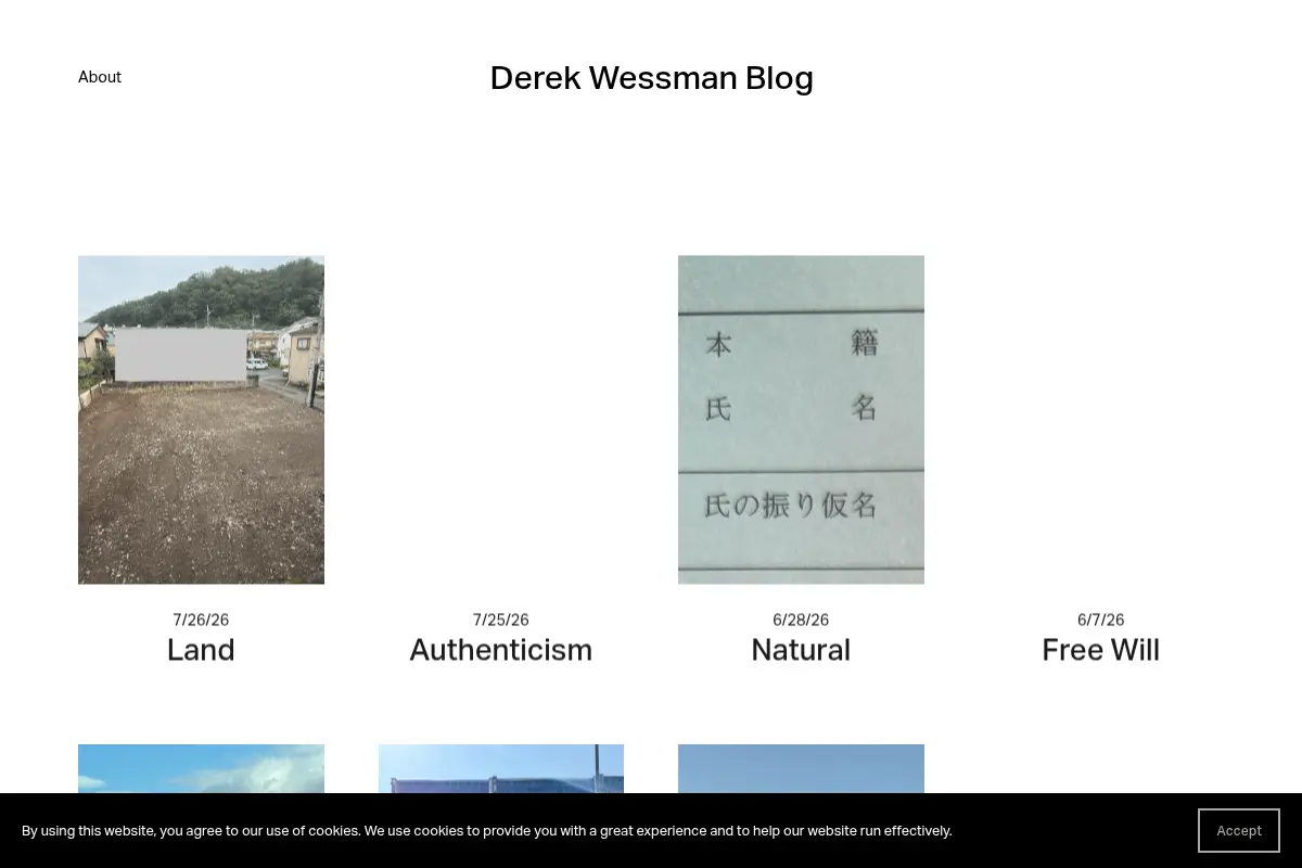 Derek Wessman Blog