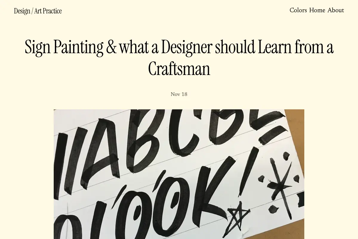 Sign Painting & what a Designer should Learn from a Craftsman — Design / Art Practice