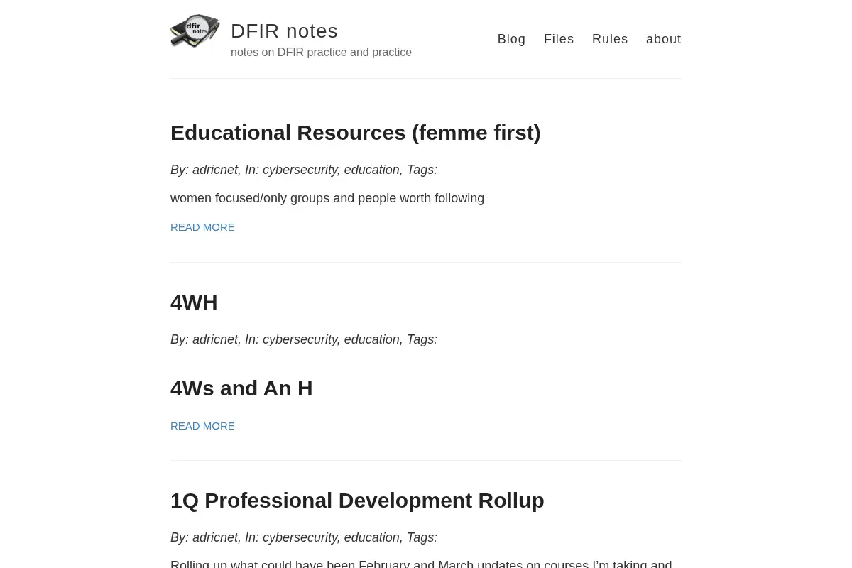 DFIR notes