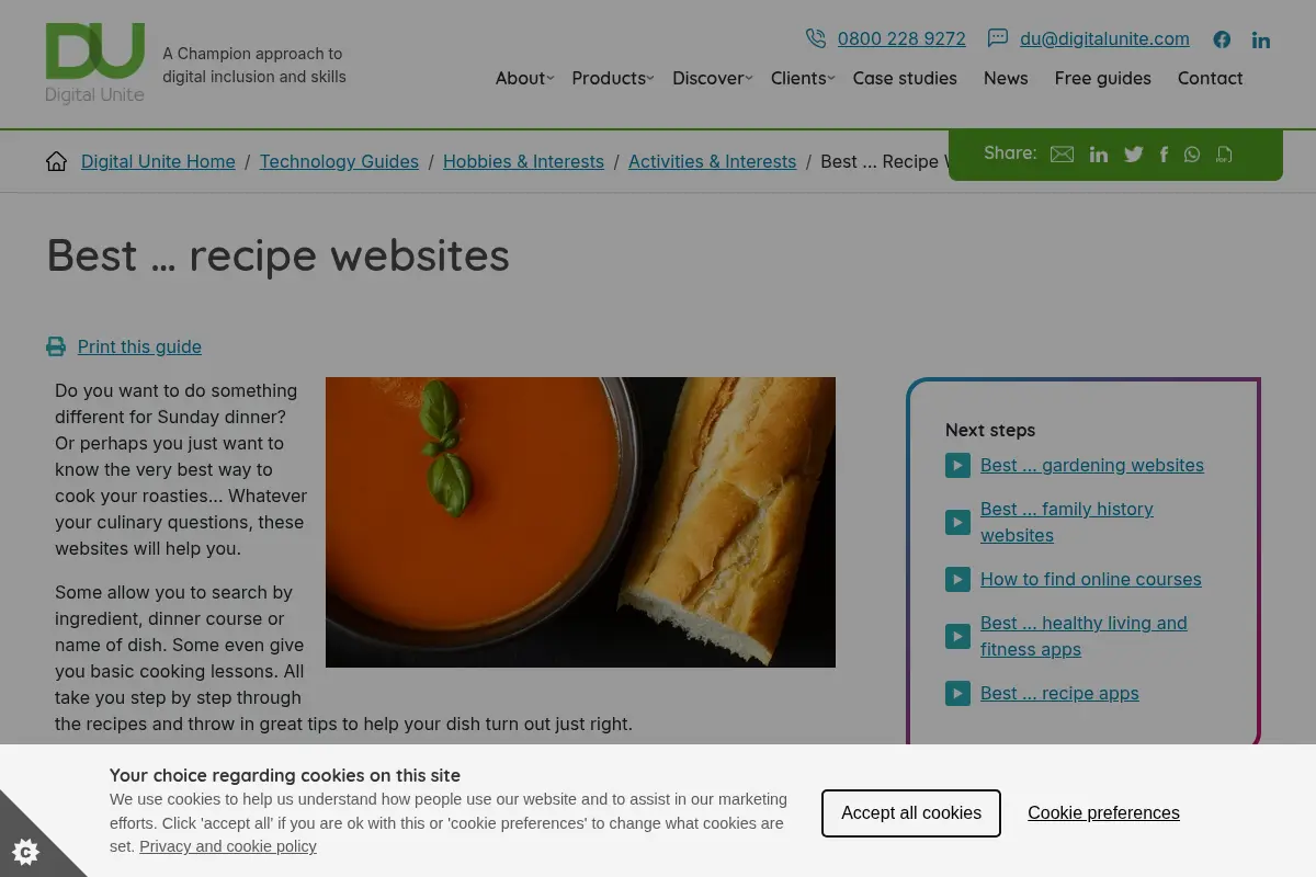 Best Recipe Websites | Digital Unite