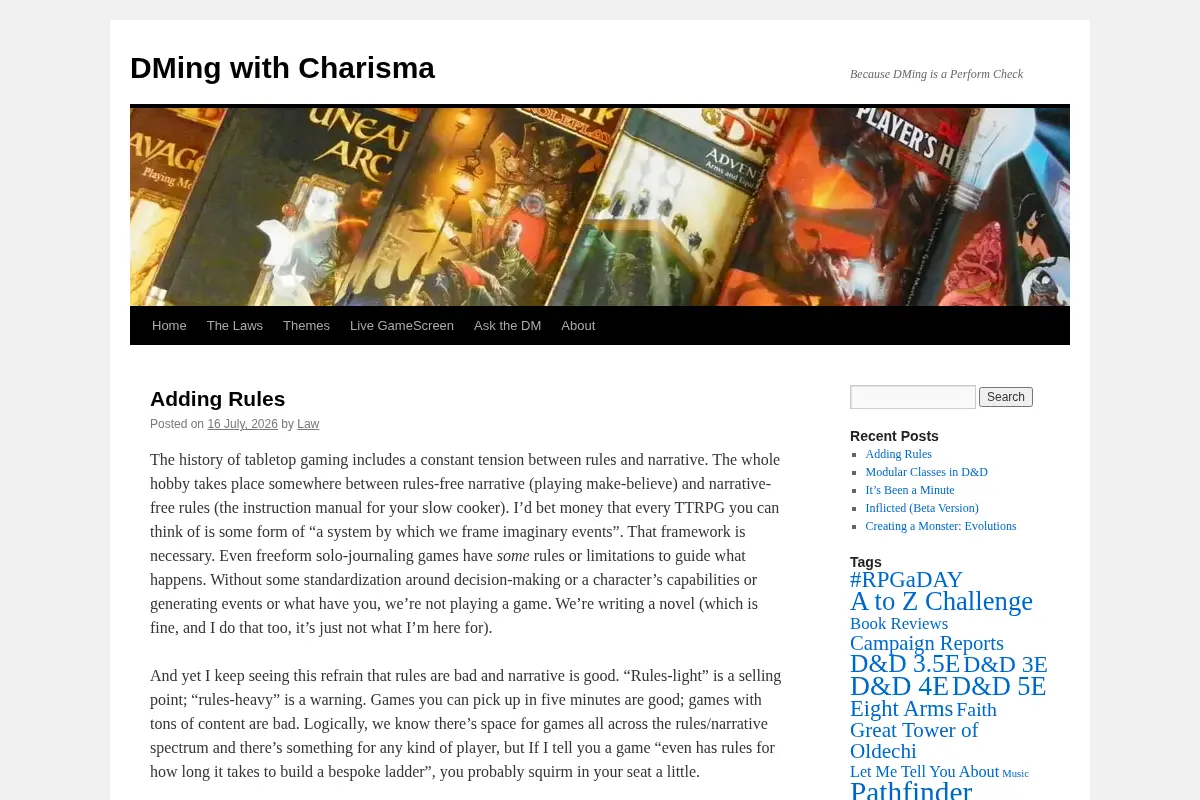 DMing with Charisma