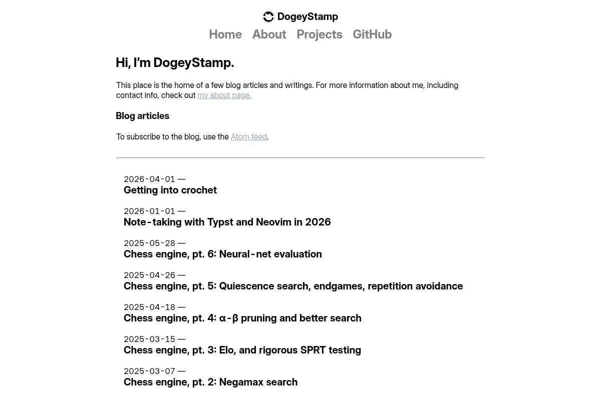 DogeyStamp's personal website