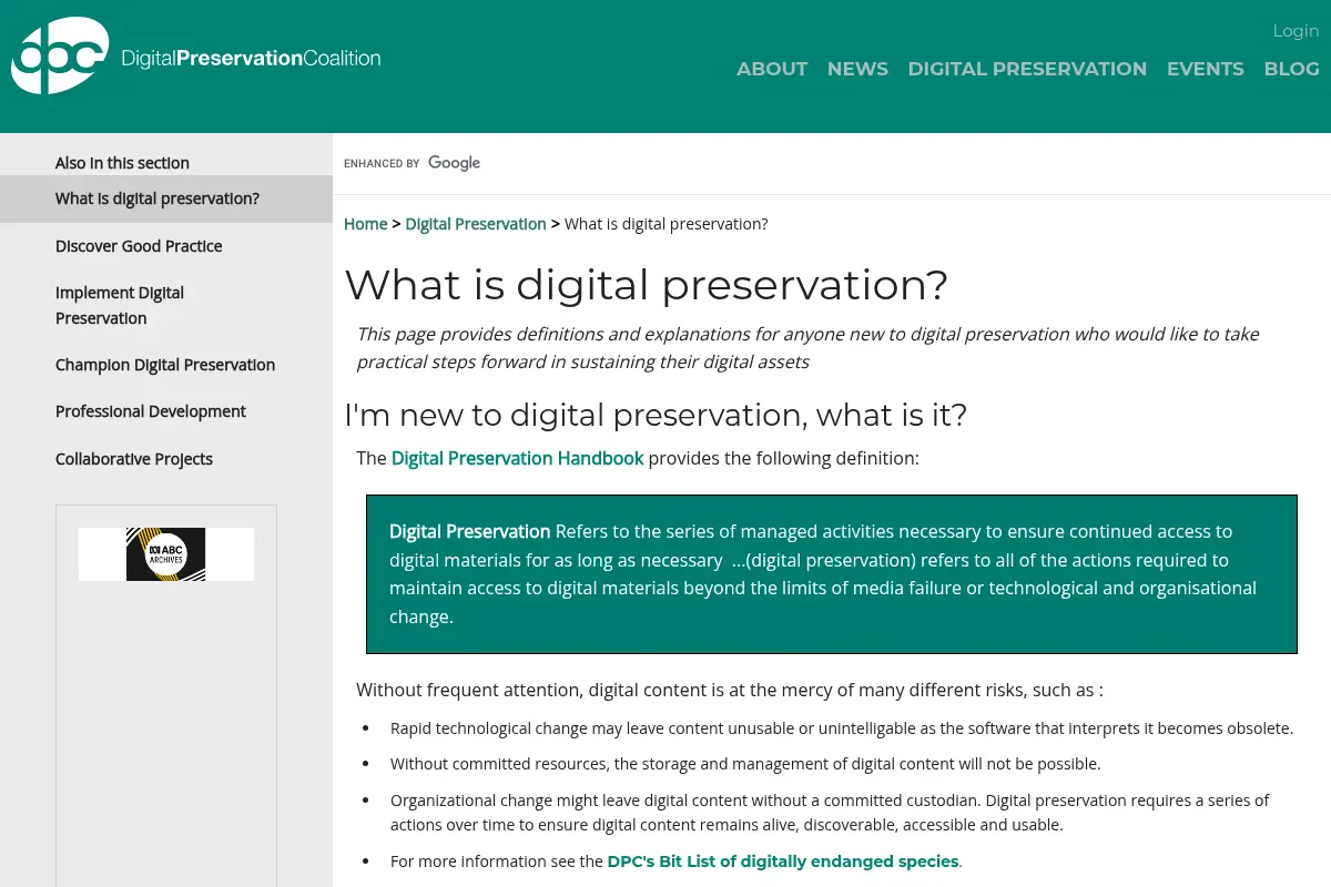 What is digital preservation? - Digital Preservation Coalition