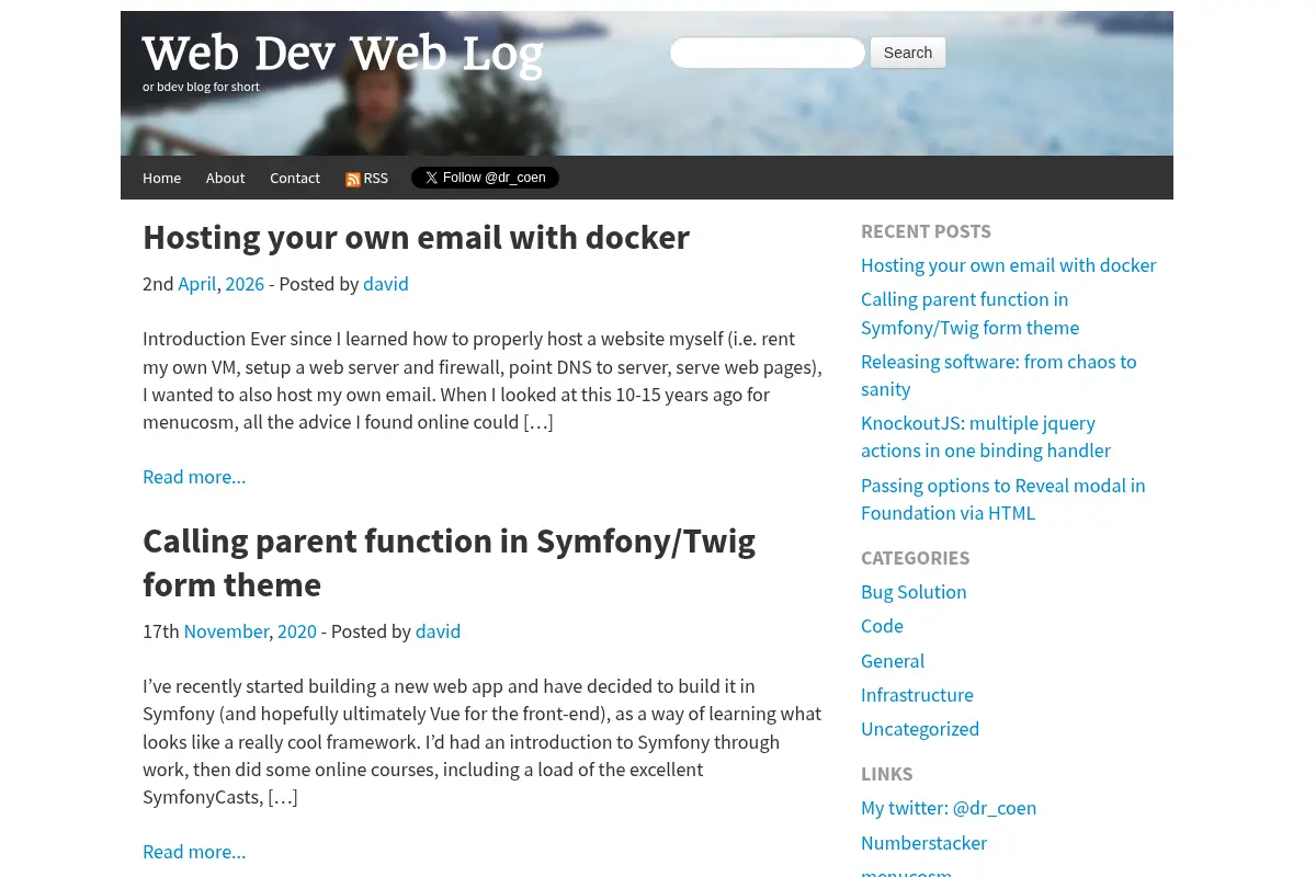 Web Dev Web Log